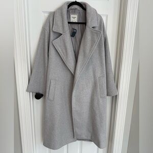 Abercrombie & Fitch Gray Trench Coat